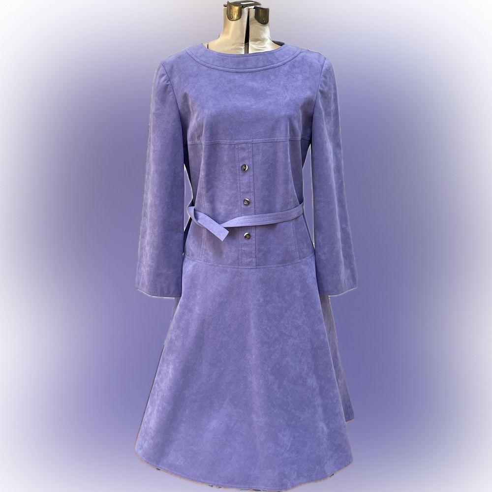 Vintage Pale Lavender Ultra Suede Dress - Luigi’s Fashions